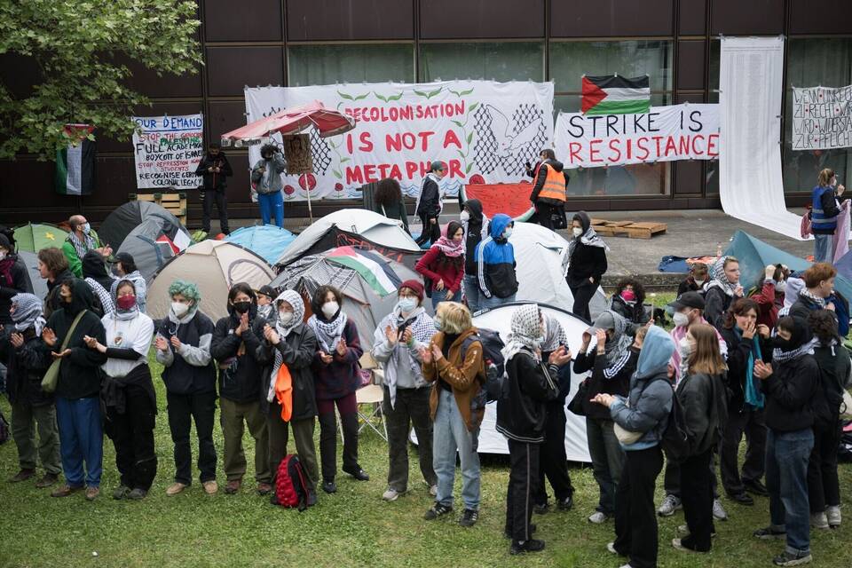 Protest an Freier Universität Berlin Protest an Freier Universität Berlin