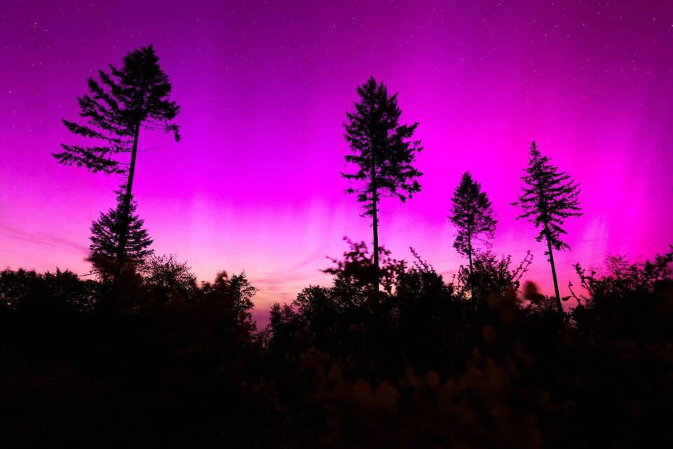 Polarlichter über Hessen