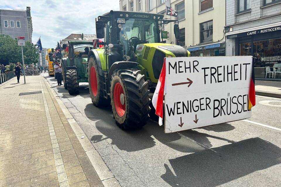 Demonstration von Bauern in Brüssel Demonstration von Bauern in Brüssel
