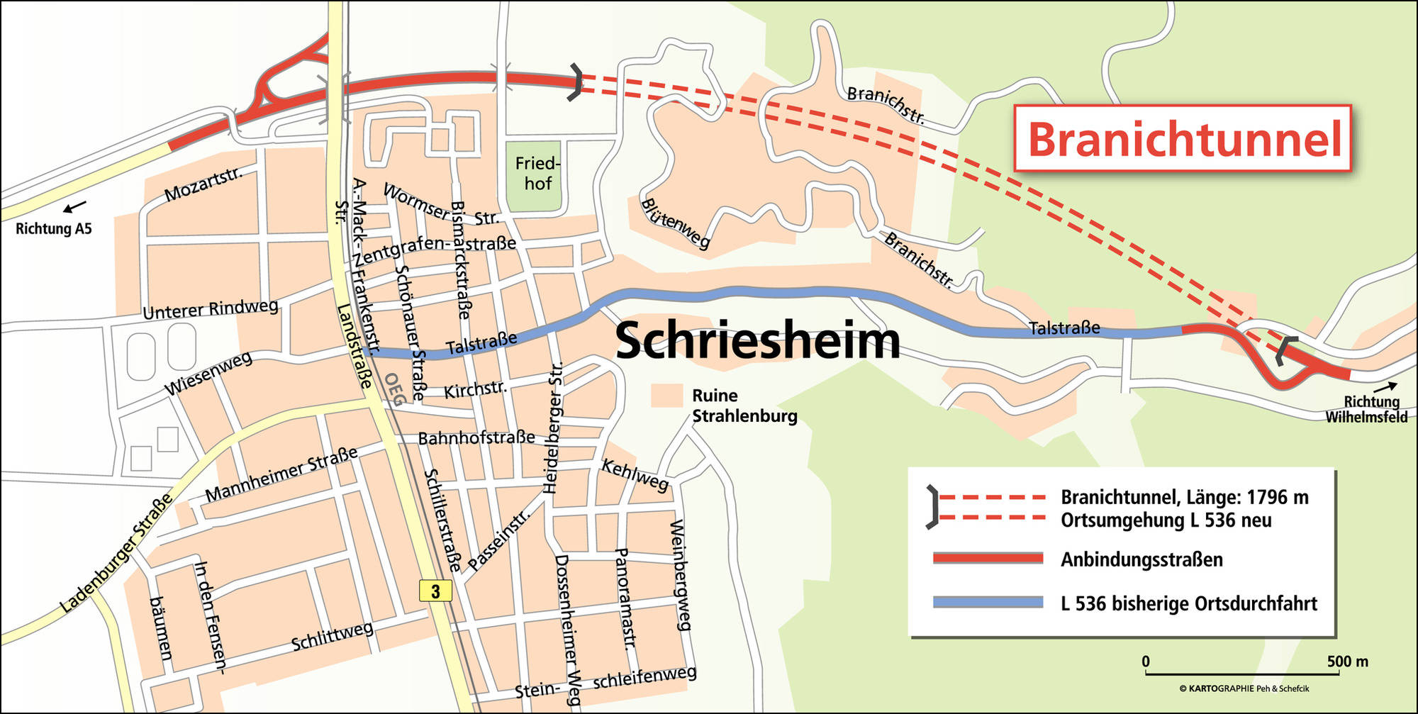 Schriesheimer Branichtunnel soll spätestens Mittwoch öffnen