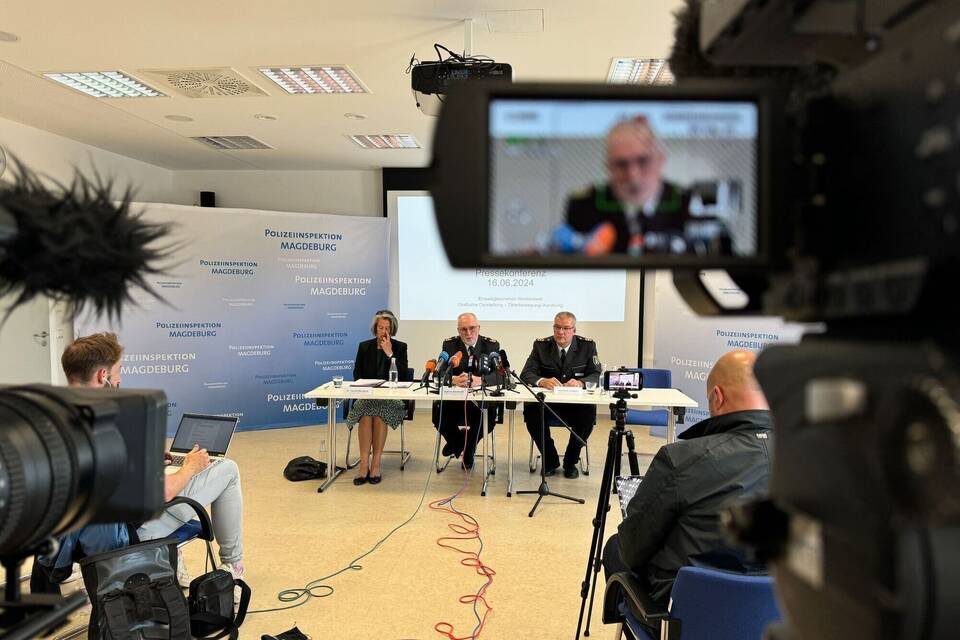 Pressekonferenz in Magdeburg Pressekonferenz in Magdeburg