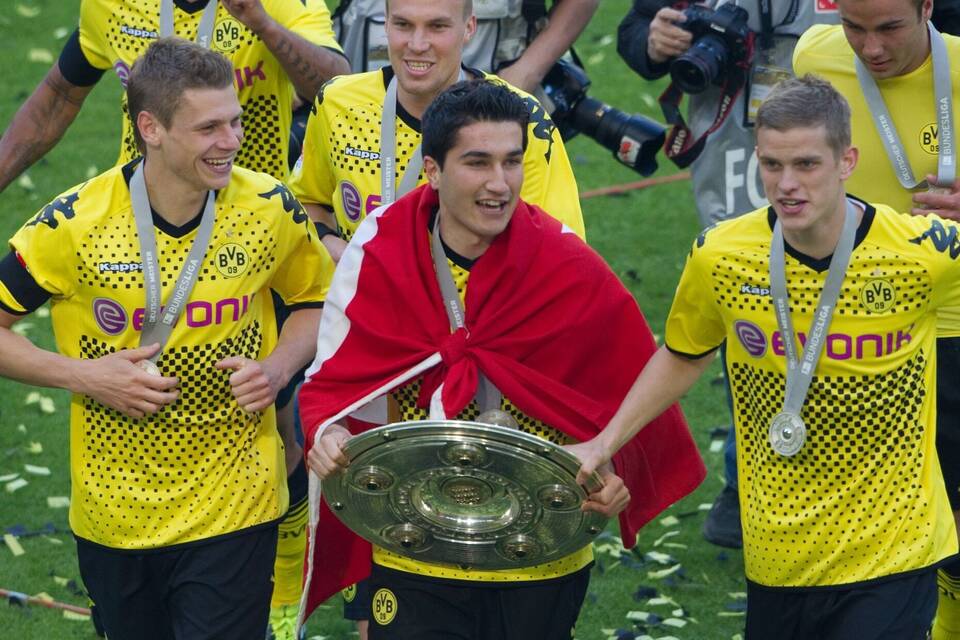 Piszczek, Sahin und Bender (v.l.) Piszczek, Sahin und Bender (v.l.)