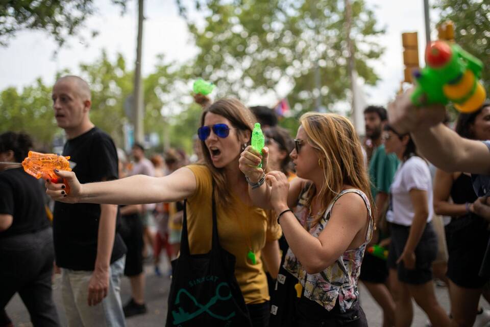 Demonstration gegen Massentourismus in Barcelona Demonstration gegen Massentourismus in Barcelona