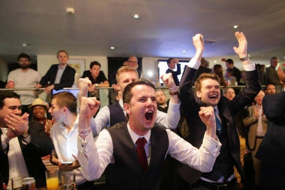 Der Jubel des Brexit-Lagers Der Jubel des Brexit-Lagers