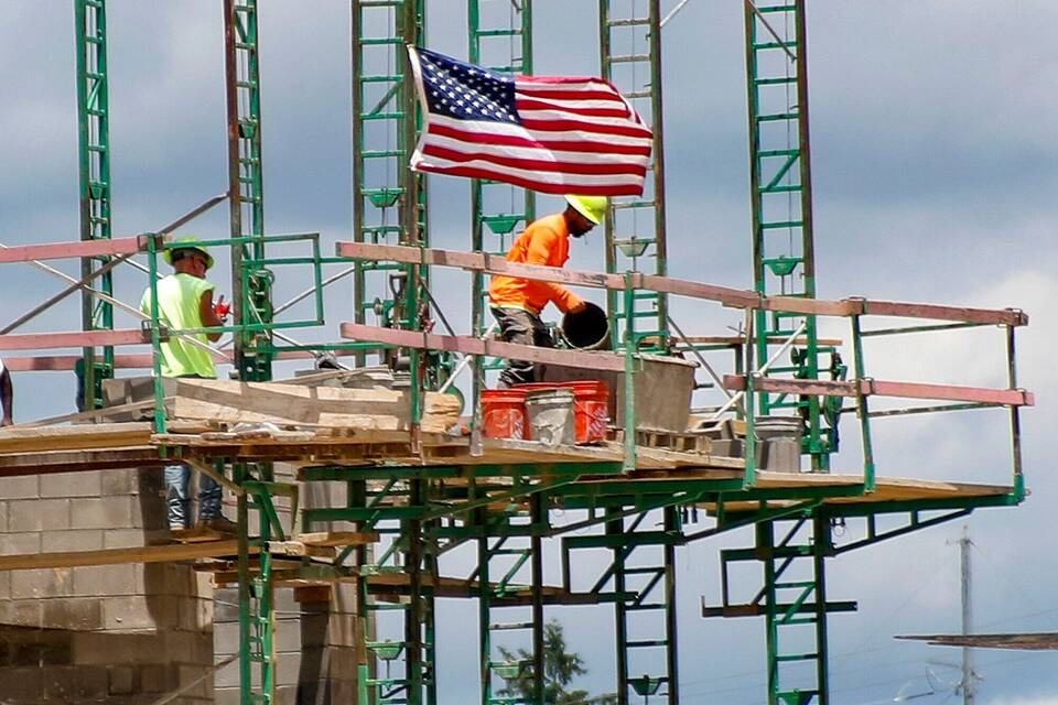 USA - Bauarbeiter auf einer Baustelle USA - Bauarbeiter auf einer Baustelle
