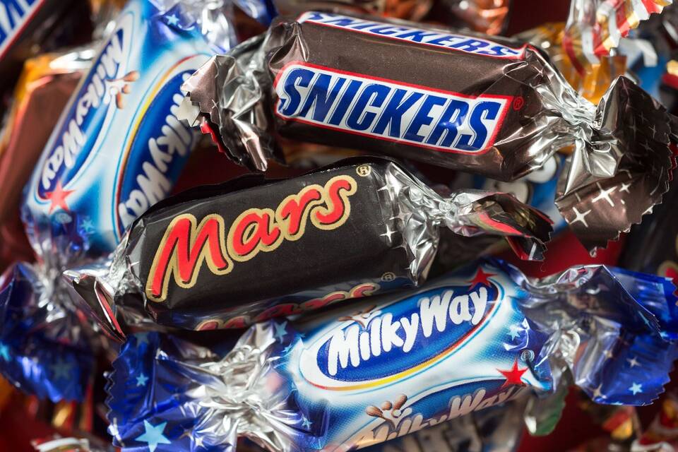 Bekannte Markenprodukte: Mars, Snickers und Milky Way. Bekannte Markenprodukte: Mars, Snickers und Milky Way.