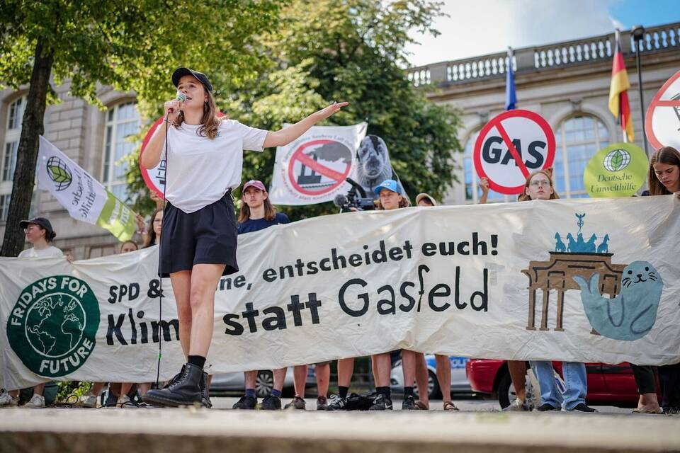 Demonstration gegen Genehmigung eines Gasfelds vor Borkum Demonstration gegen Genehmigung eines Gasfelds vor Borkum