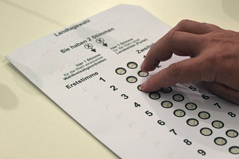 Stimmzettel zur Landtagswahl Stimmzettel zur Landtagswahl
