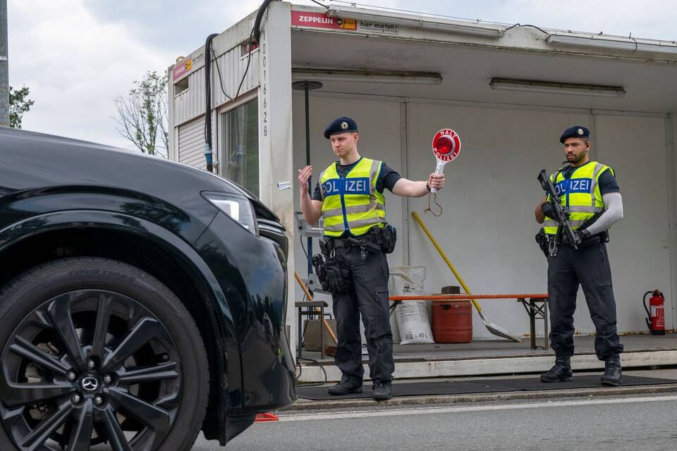 Grenzkontrollen Bundespolizei an A8