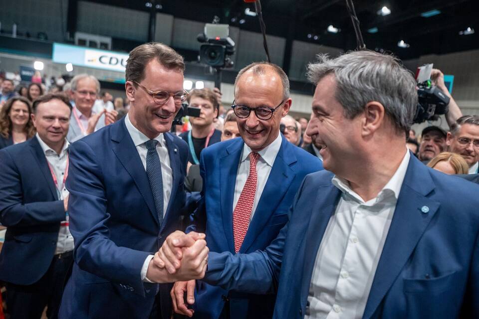 Wüst, Merz und Söder Wüst, Merz und Söder
