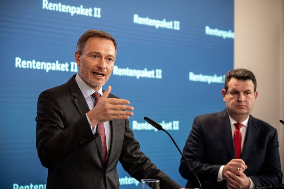 Finanzminister Lindner (l.) und Sozialminister Heil Finanzminister Lindner (l.) und Sozialminister Heil