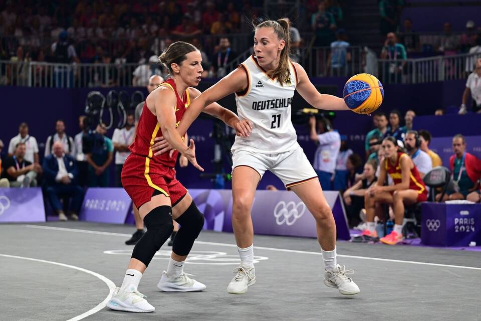 Svenja Brunckhorst im Olympia-Finale des 3x3-Basketballs