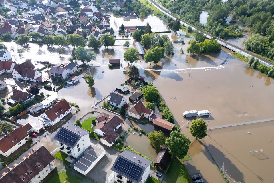 Hochwasser in Bayern - Reichertshofen Hochwasser in Bayern - Reichertshofen