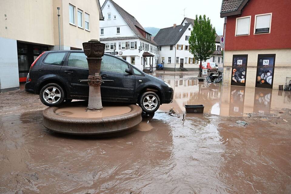 Hochwasser in Baden-Württemberg - Rudersberg Hochwasser in Baden-Württemberg - Rudersberg