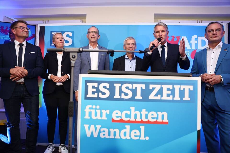 Landtagswahl in Brandenburg - Wahlparty AfD Landtagswahl in Brandenburg - Wahlparty AfD