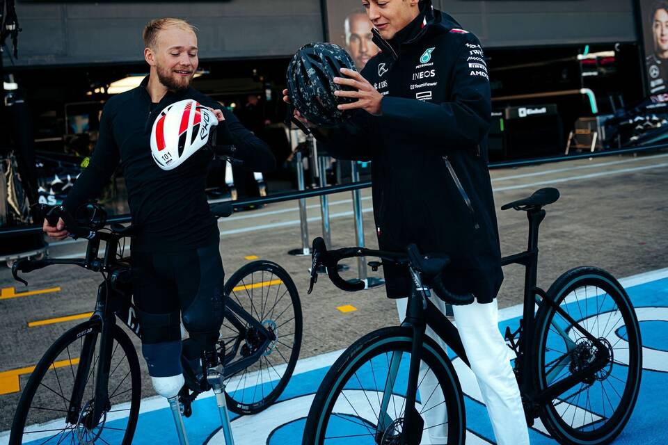 Billy Monger und George Russel in Silverstone Billy Monger und George Russel in Silverstone
