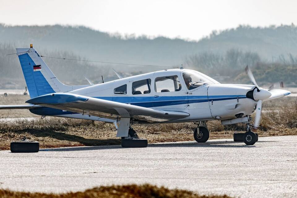 Privatflieger auf Helgoland
