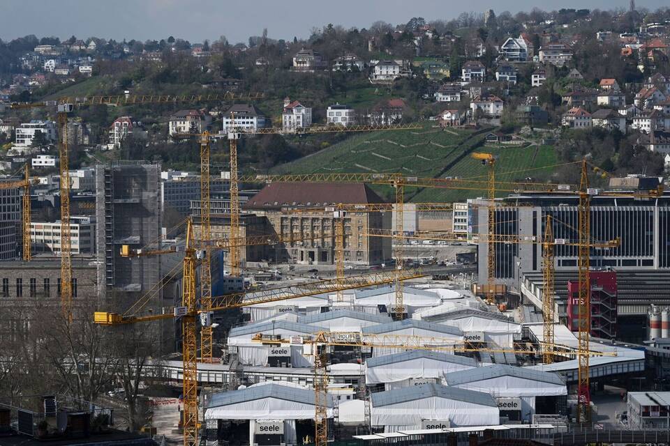 Baustelle des Bahnprojekts Stuttgart 21 Baustelle des Bahnprojekts Stuttgart 21
