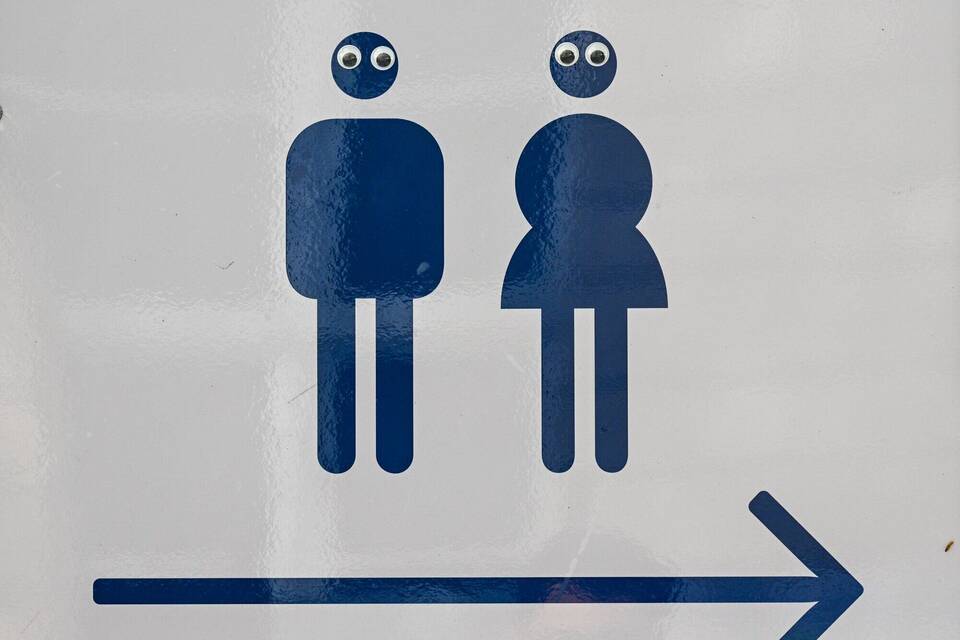 Schild Mann und Frau Schild Mann und Frau