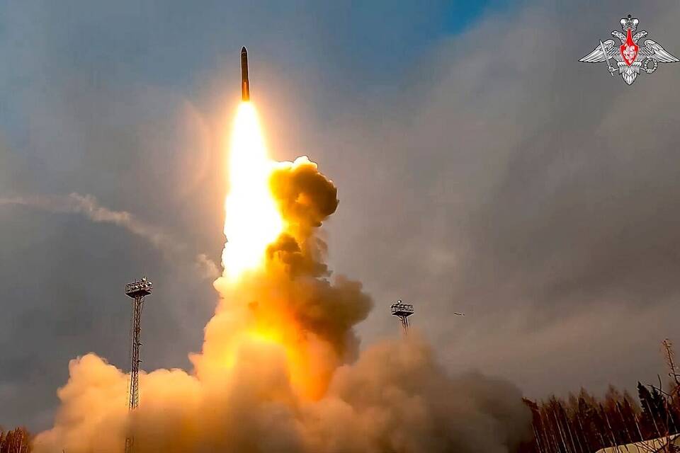Start einer russischen Interkontinentalrakete Start einer russischen Interkontinentalrakete