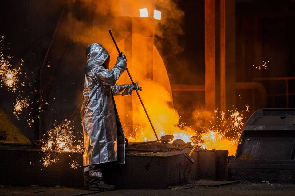 Am Hochofen bei Thyssenkrupp Am Hochofen bei Thyssenkrupp