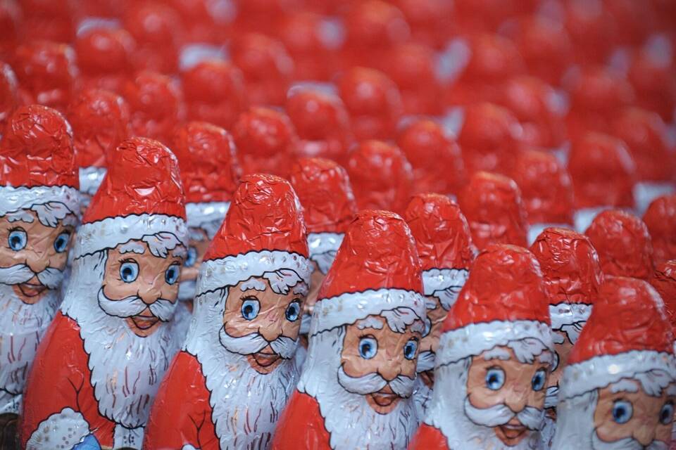 Schoko-Weihnachtsmänner Schoko-Weihnachtsmänner