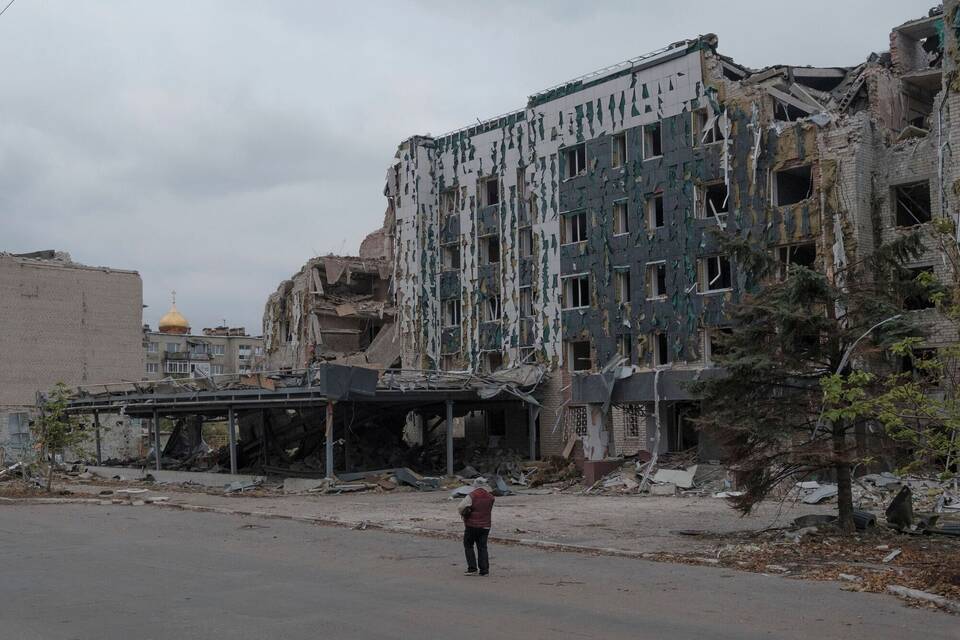 Zerstörte Stadt Pokrowsk in der Ostukraine Zerstörte Stadt Pokrowsk in der Ostukraine