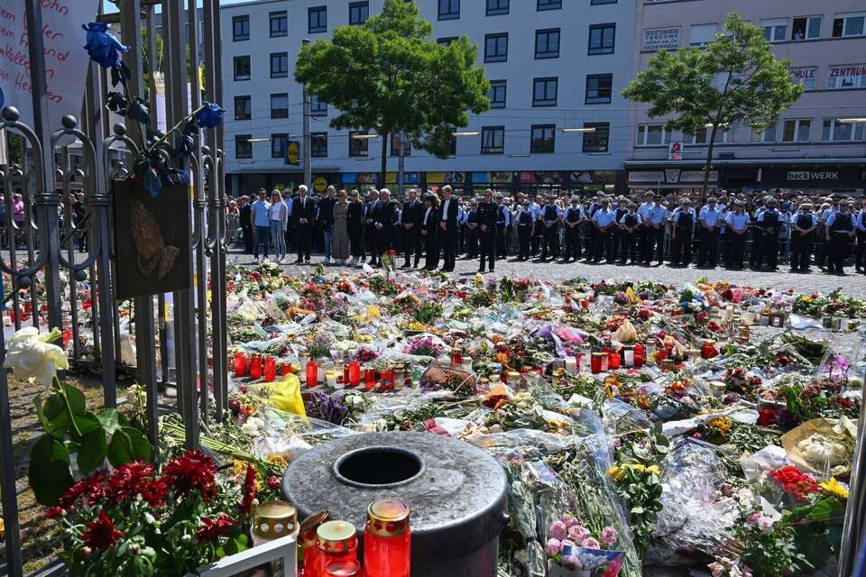 Nach der Messerattacke in Mannheim - Gedenken Nach der Messerattacke in Mannheim - Gedenken