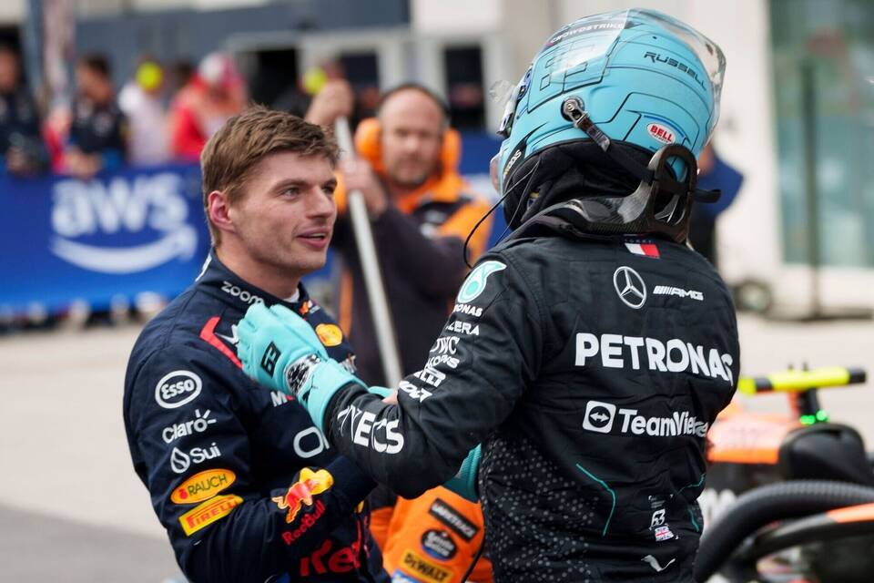 Max Verstappen und George Russell Max Verstappen und George Russell