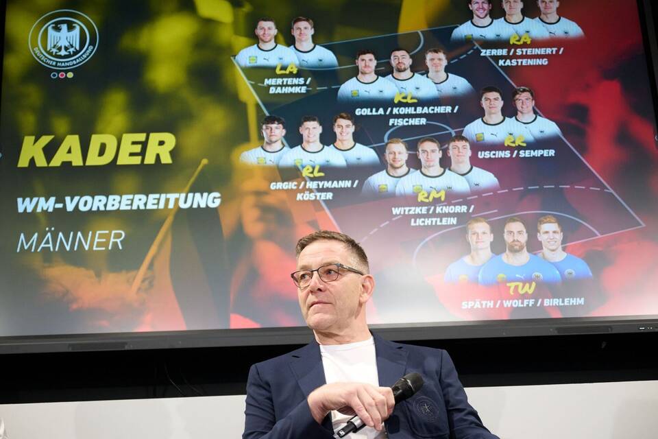 Pressekonferenz zur Bekanntgabe des Handball-WM-Kaders