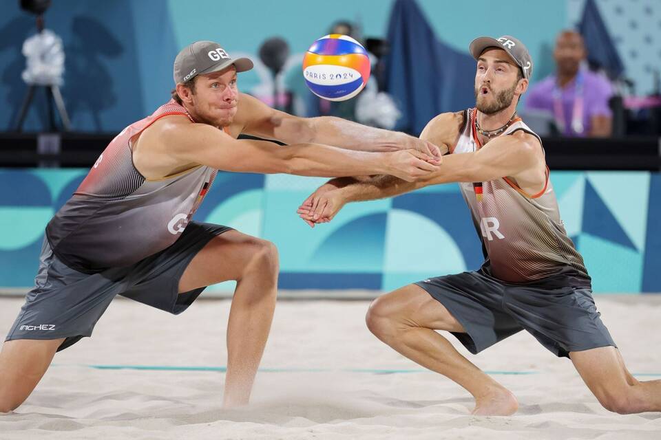Die deutschen Beach-Volleyballer Nils Ehlers und Clemens Wickler Die deutschen Beach-Volleyballer Nils Ehlers und Clemens Wickler