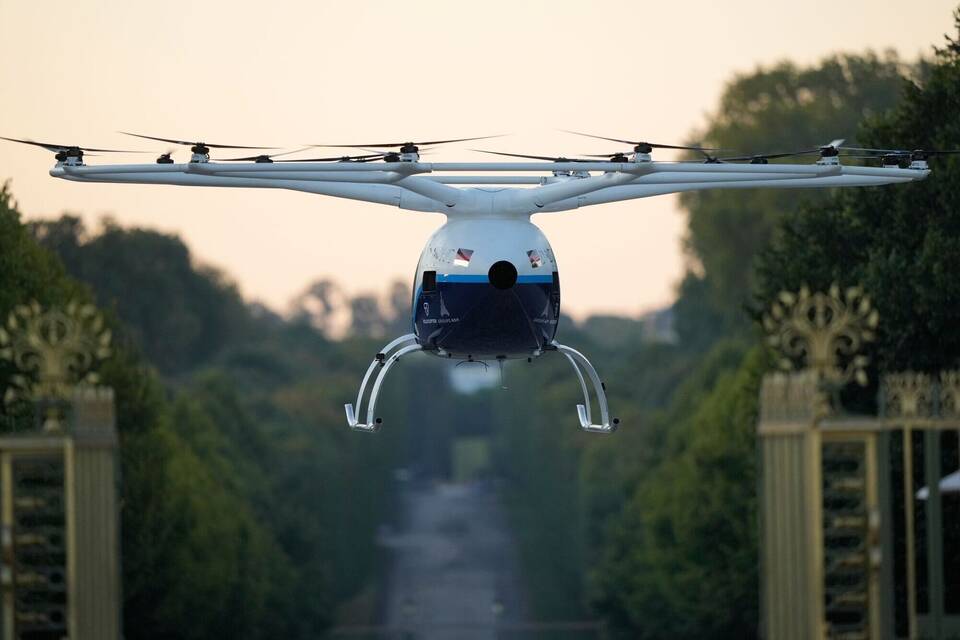 Testflüge der Flugtaxis von Volocopter Testflüge der Flugtaxis von Volocopter