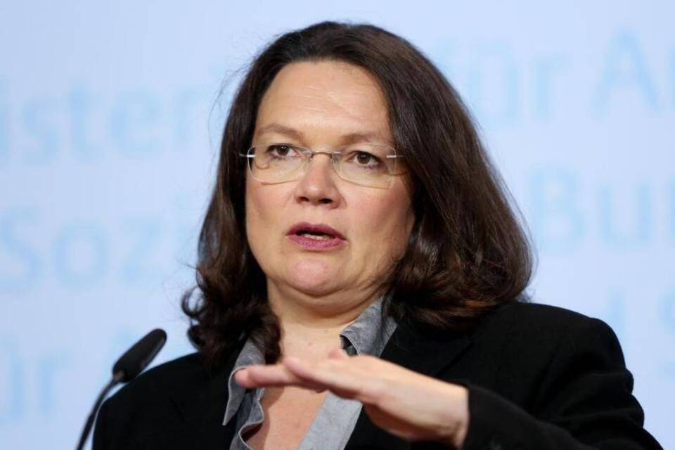 Bundessozialministerin Andrea Nahles Bundessozialministerin Andrea Nahles