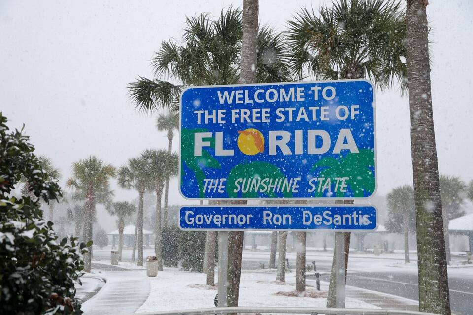 Schnee in Florida - Kältetote in Texas Schnee in Florida - Kältetote in Texas