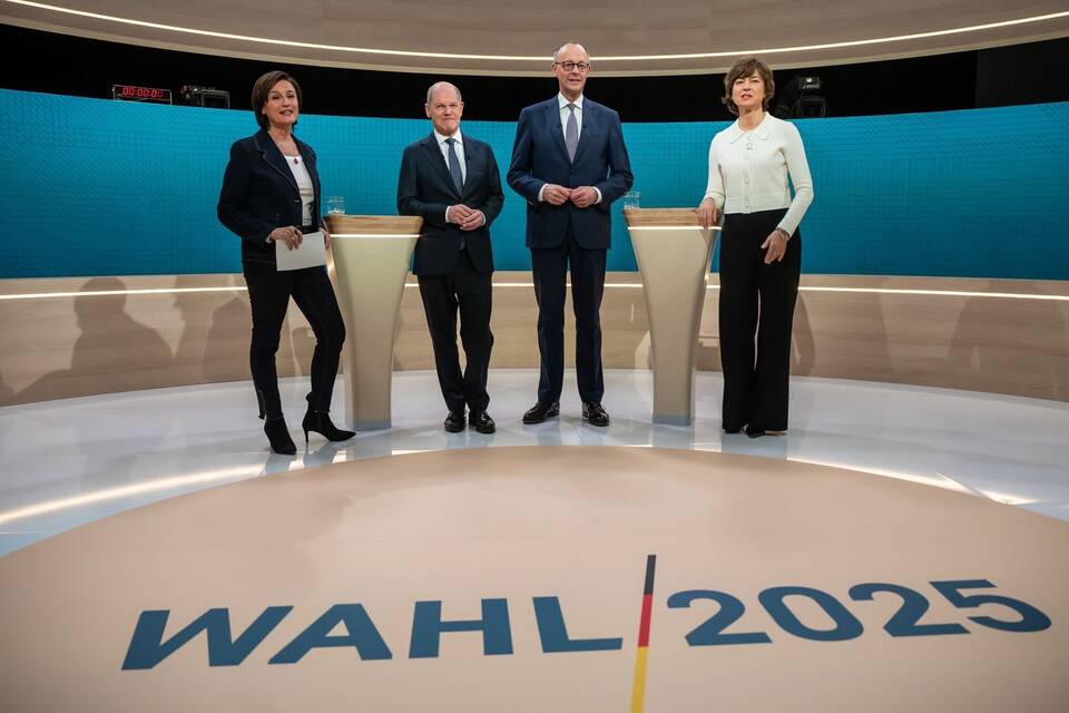 Scholz und Merz im TV-Duell Scholz und Merz im TV-Duell