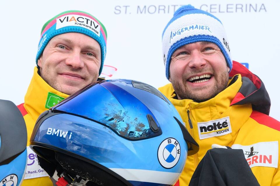 Johannes Lochner (r) und Francesco Friedrich