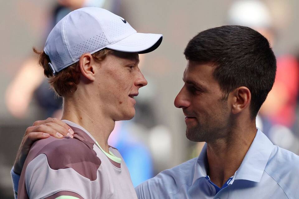 Jannik Sinner und Novak Djokovic Jannik Sinner und Novak Djokovic