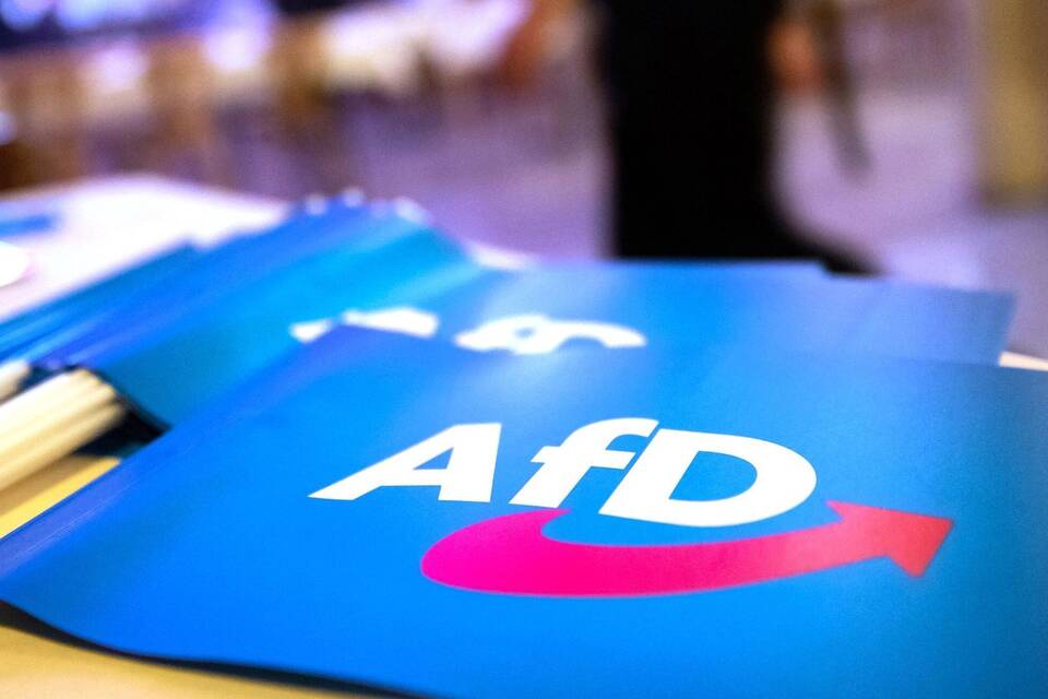 Fahne mit AfD-Logo Fahne mit AfD-Logo