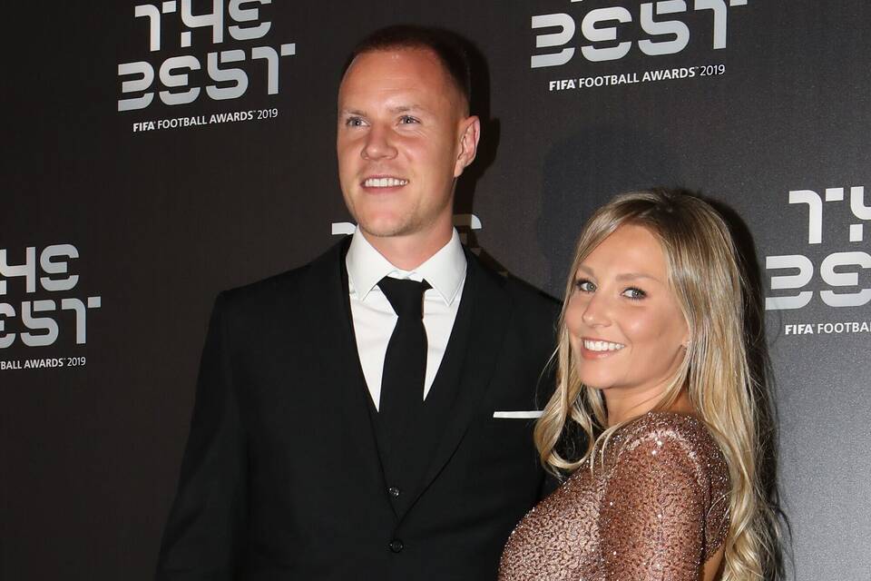 Fußball-Torhüter ter Stegen und Ehefrau Daniela Jehle Fußball-Torhüter ter Stegen und Ehefrau Daniela Jehle