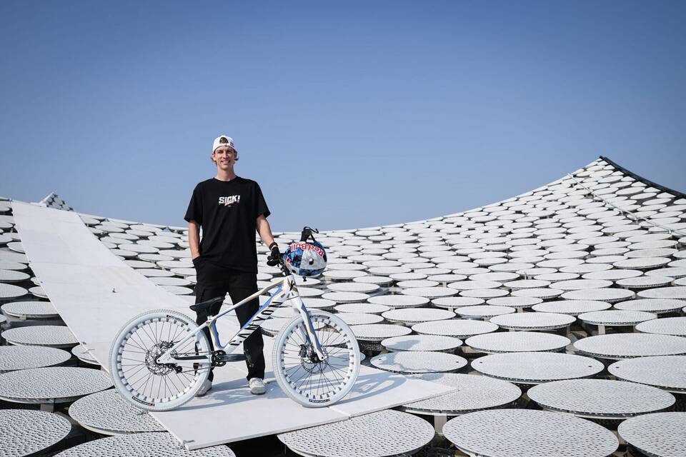 Trial-Mountainbike-Fahrer Fabio Wibmer Trial-Mountainbike-Fahrer Fabio Wibmer