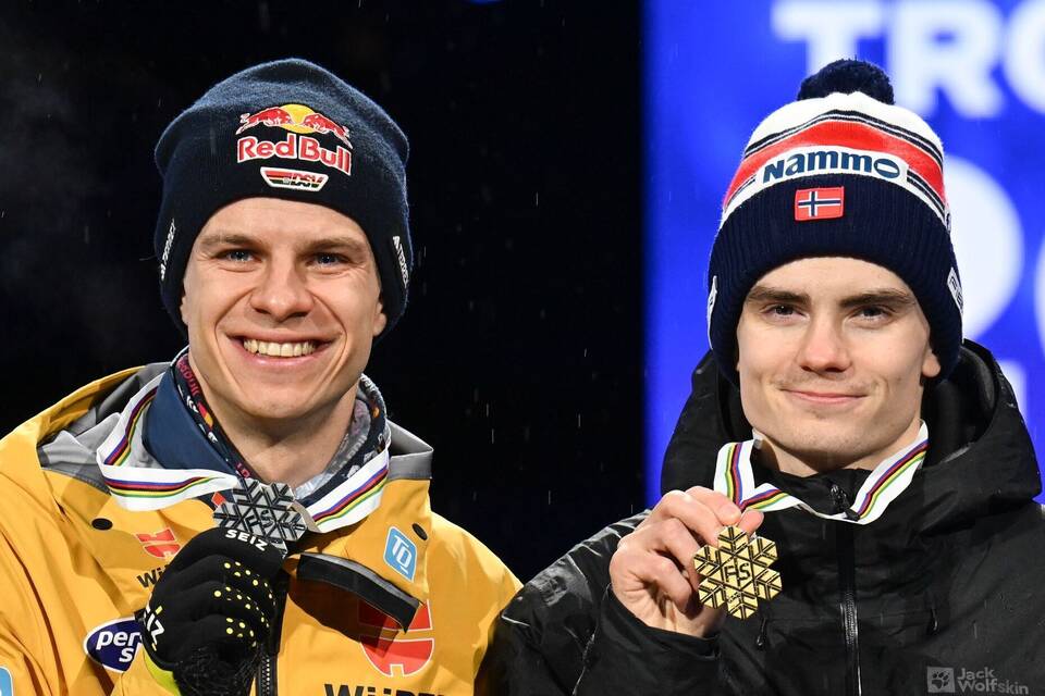 Andreas Wellinger und Marius Lindvik.