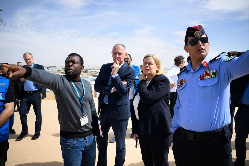 Bundesinnenministerin Faeser in Jordanien Bundesinnenministerin Faeser in Jordanien