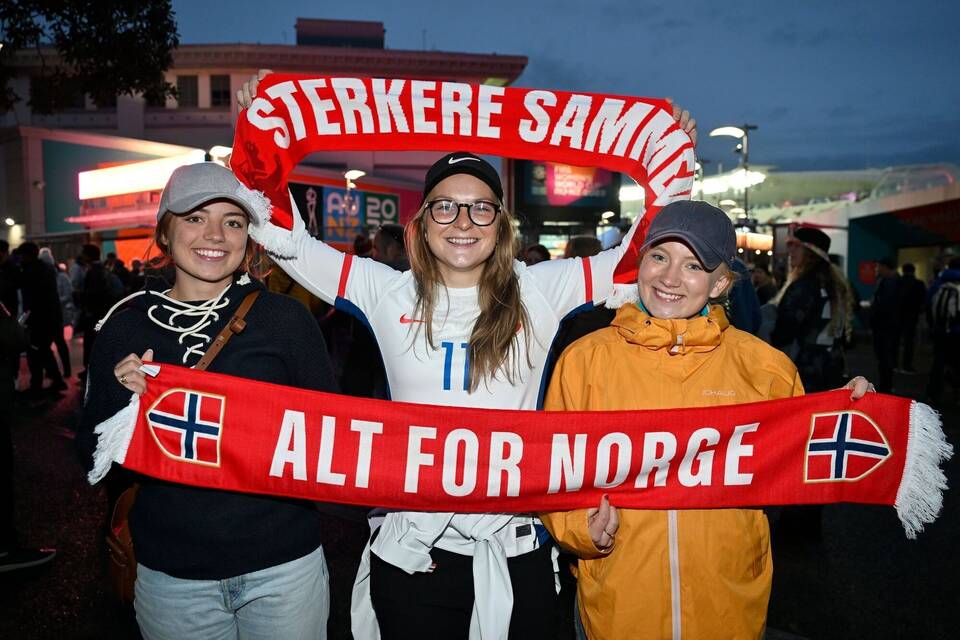 Norwegische Fußballfans Norwegische Fußballfans