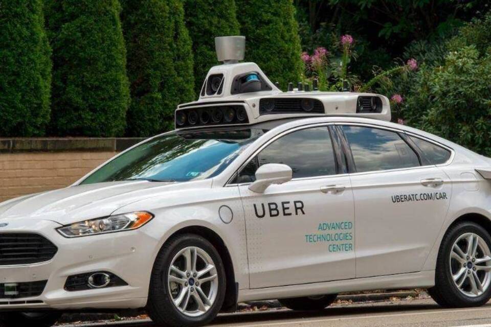 Selbstfahrender Uber-Wagen Selbstfahrender Uber-Wagen