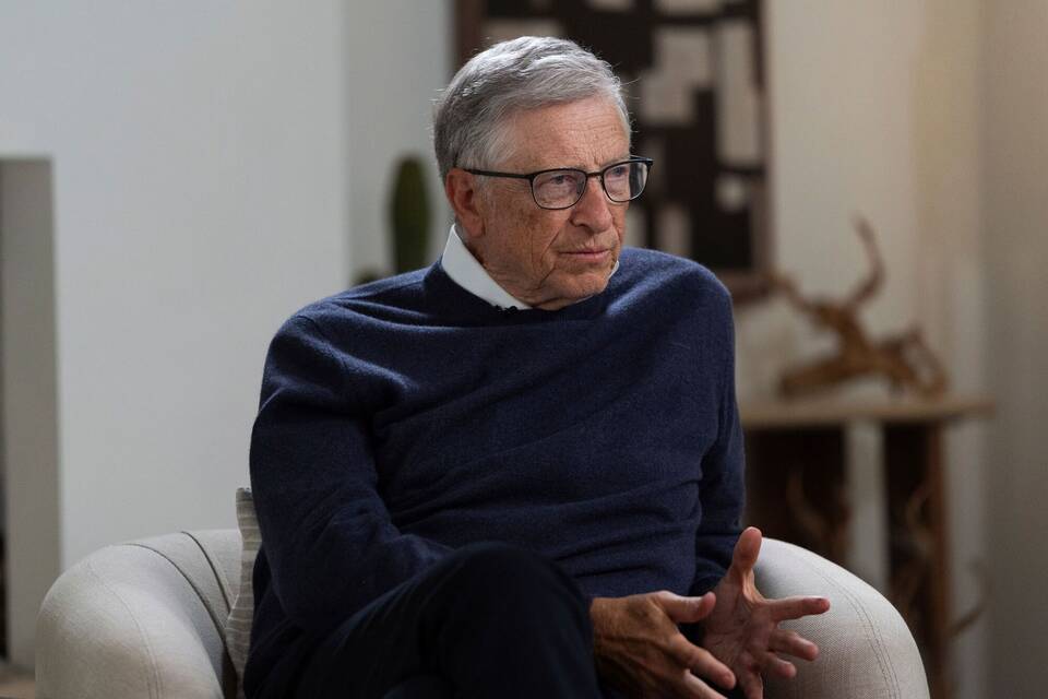 Microsoft-Gründer Bill Gates bei Interview Microsoft-Gründer Bill Gates bei Interview
