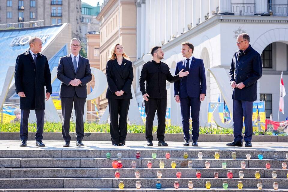 Merz, Macron, Starmer und Tusk in Kiew Merz, Macron, Starmer und Tusk in Kiew
