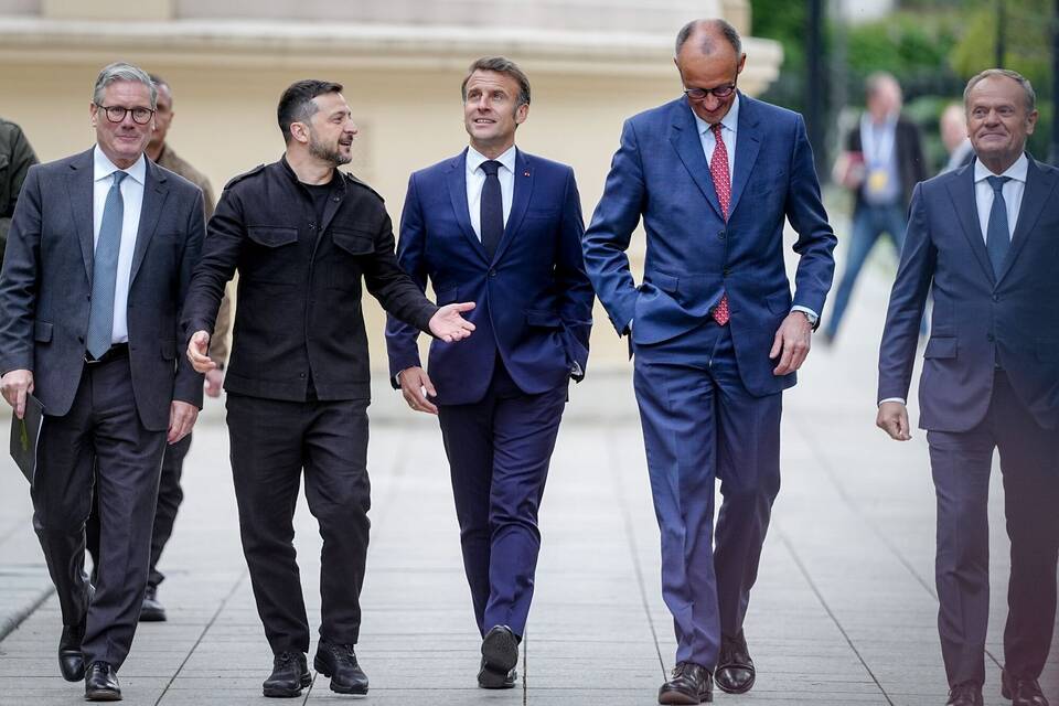 Merz, Macron, Starmer und Tusk in Kiew Merz, Macron, Starmer und Tusk in Kiew