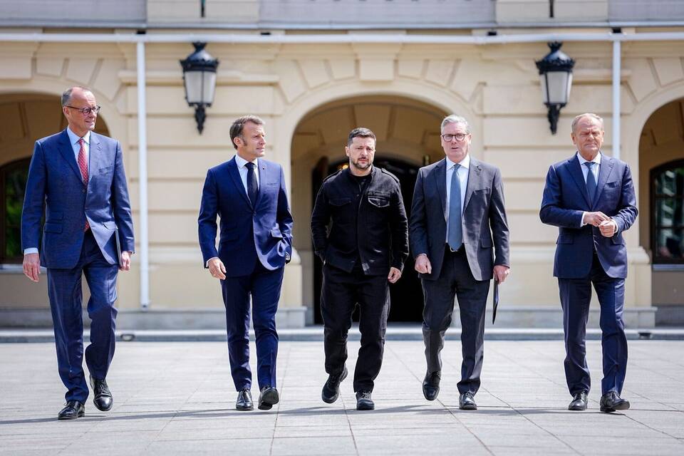 Merz, Macron, Starmer und Tusk in Kiew