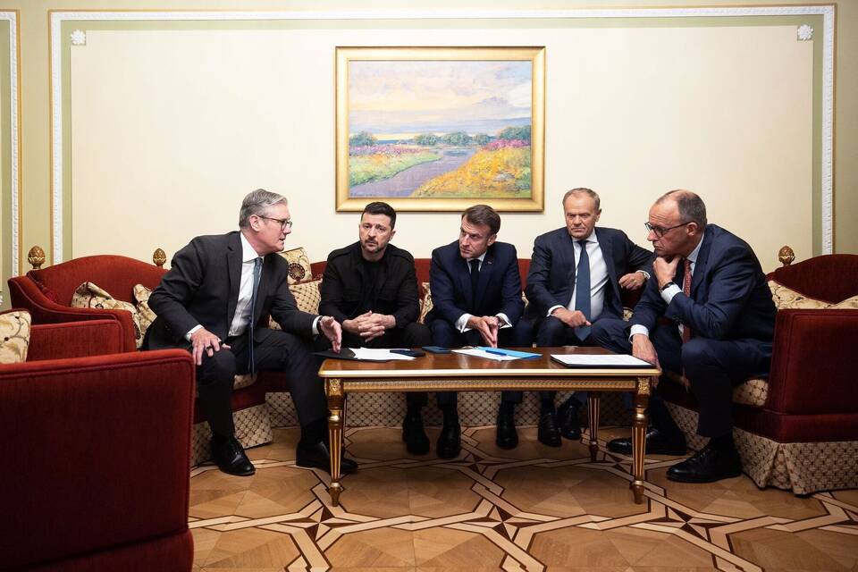 Merz, Macron, Starmer und Tusk in Kiew