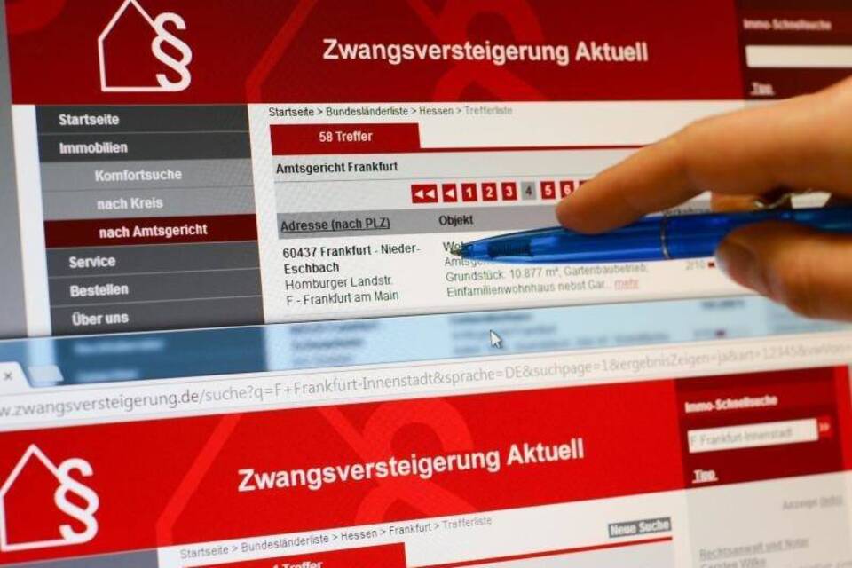 Immer weniger Zwangsversteigerungen Immer weniger Zwangsversteigerungen
